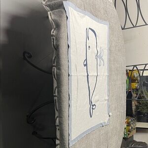 Nordstrom White & Blue Whale Throw